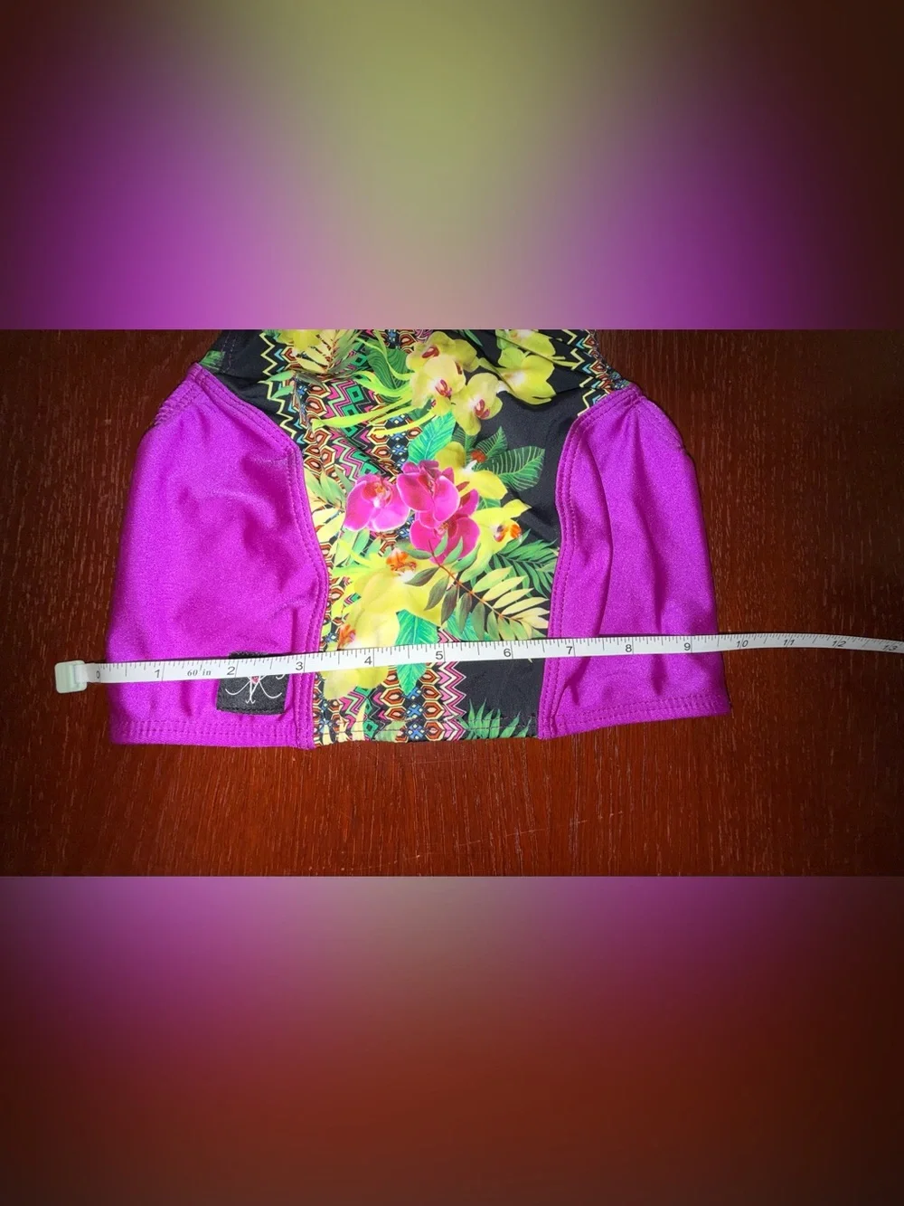 Kandi Kouture Floral Tropical Bra & Shorts Dance Set Size Child Medium (7/8)